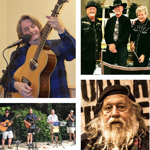 Montage of Spring 2023 coffeehouse performers