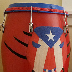 A small bomba drum made by Pedro Antonetty