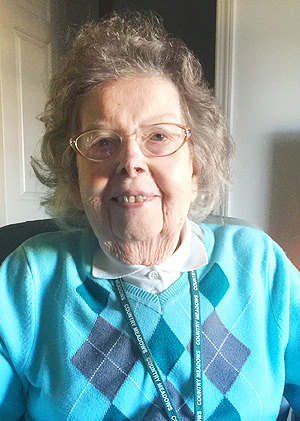 Betty Jane Coldren in her home